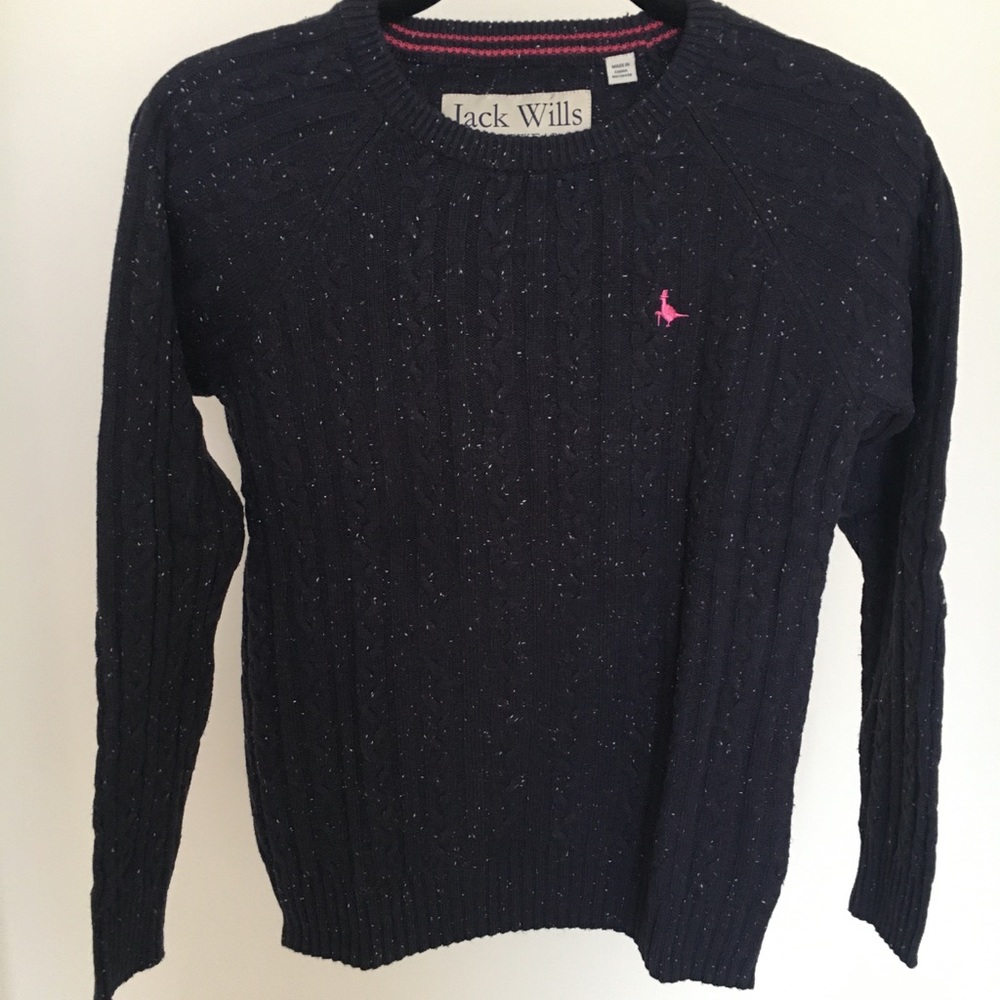 Jack Wills Cable Knit Sweater, Size 6